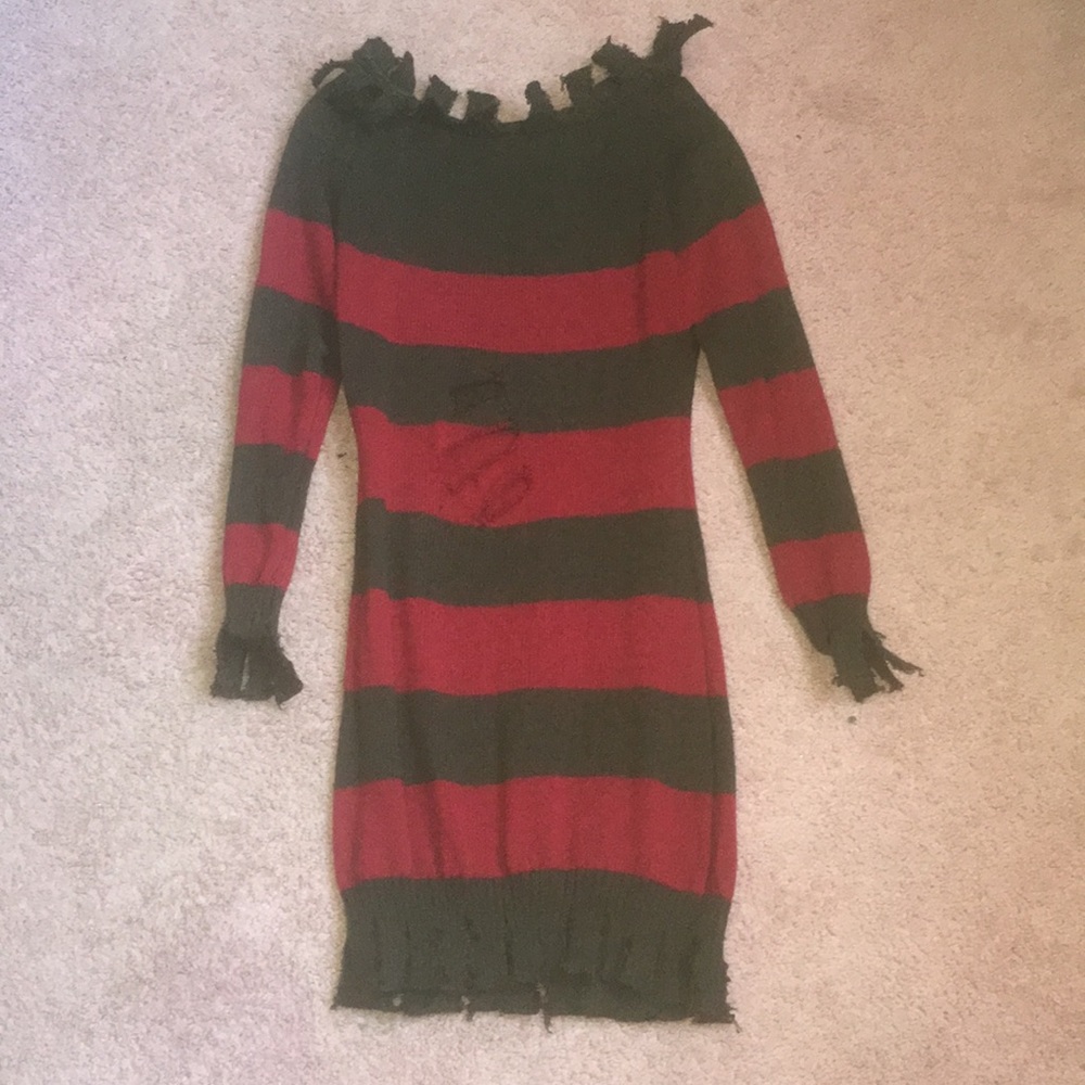 Selling a Freddie Krueger Halloween costume.
